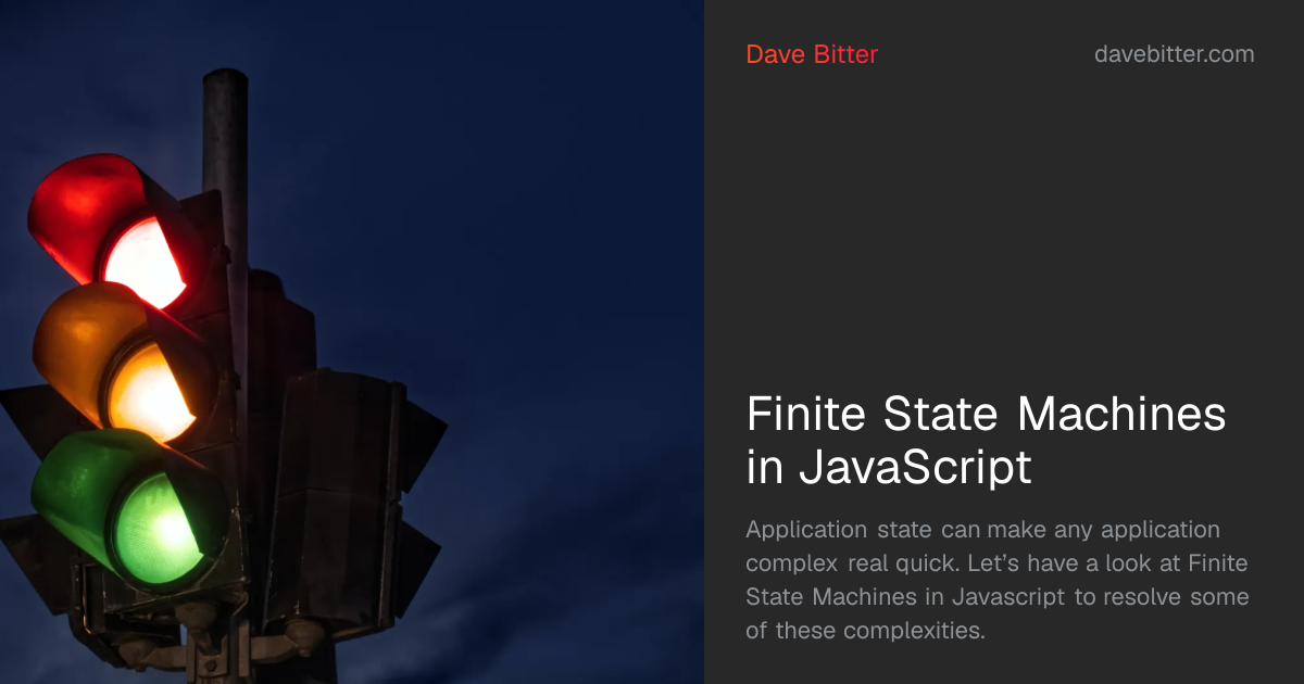 Finite State Machines in JavaScript | Dave Bitter
