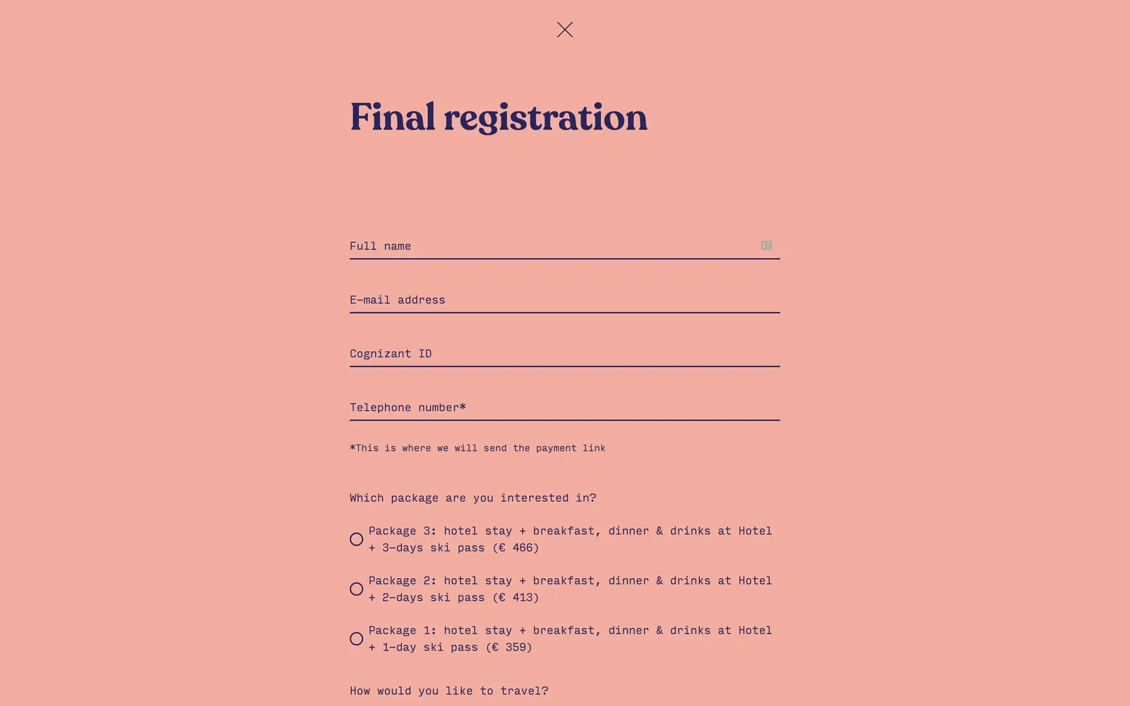 Company ski event application built with Firebase