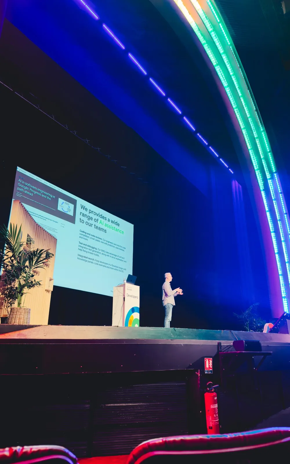 Big stage in the movie theatre