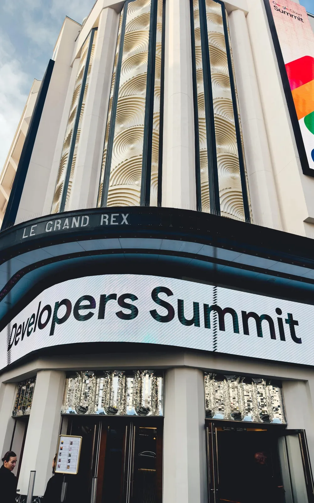Front of the movie theatre Le Grand Rex Paris